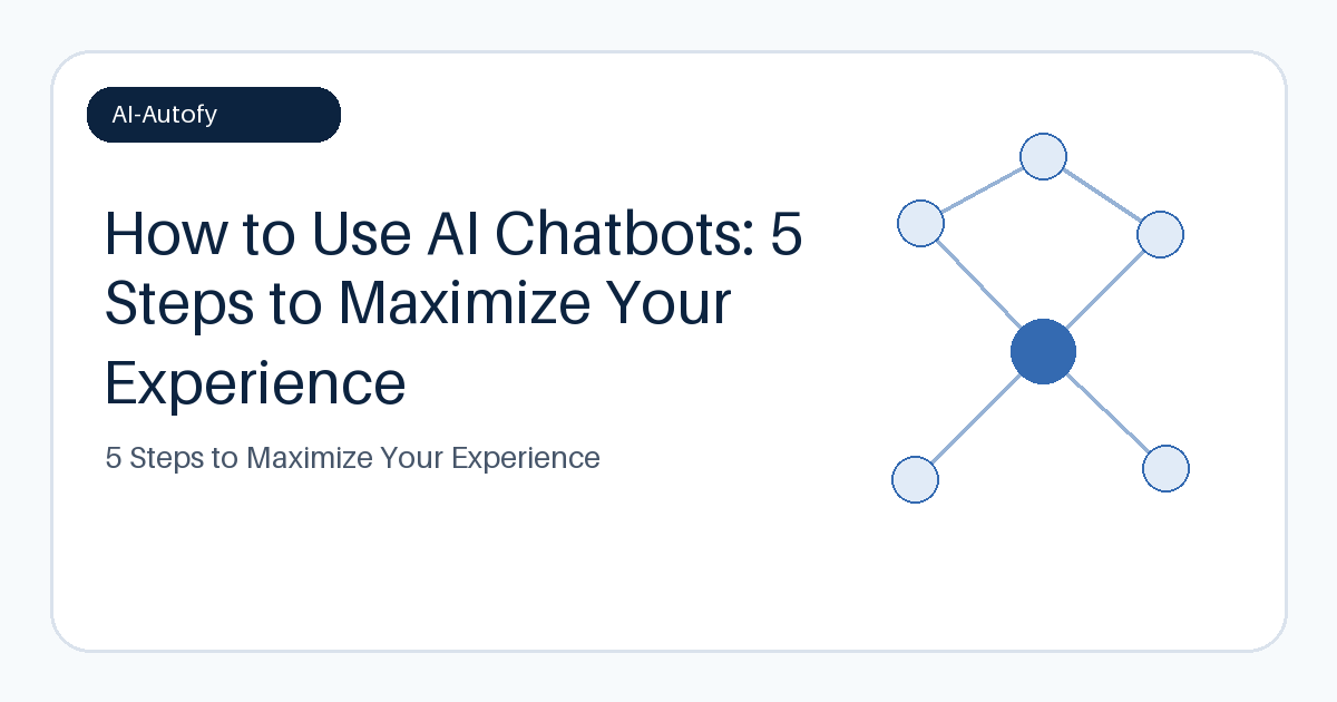 A person using an AI chatbot in a customer service setting with a friendly face and a clear message.
